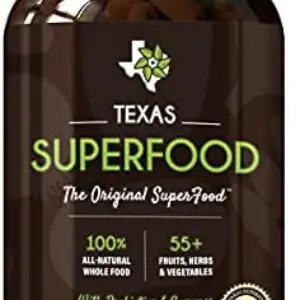 Texas SuperFood – Original Superfood Capsules, Superfood Reds and Greens, All-Natural Whole Food Dietary Supplement, Non-GMO, Gluten Free, Vegan, No Soy, 180 Capsules
