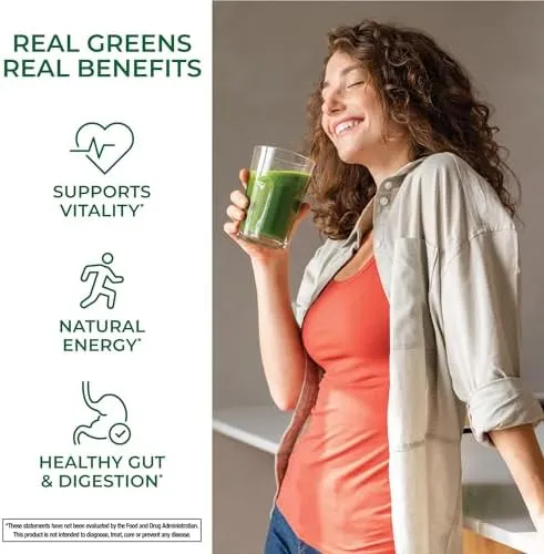 COUNTRY FARMS Super Greens Power Pack, 50 Organic Super Foods, Greens Powder with Probiotics for Gut Health & Bloating Relief, Supports Energy, Unflavored & Berry, 40 Serving - Image 3