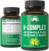 Peak Performance Raw Whole Food Vegan B Complex Supplement. Best B-Complex with Vitamin B1, B2, B3, B5, B6, B7, B9 and B12. Vitamins 90 Capsules. Energy Boost