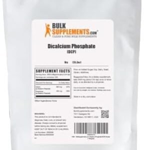 BulkSupplements.com Dicalcium Phosphate Powder – Dicalcium Phosphate Food Grade – Calcium Supplement – Phosphorus Supplements – Calcium Phosphate Supplement – Calcium Powder (1 Kilogram – 2.2 lbs)