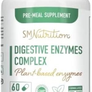 Digestive Enzymes Supplement | Gas & Bloating Relief | Break Down Dairy, Protein, Sugar, & Carbs* | Nutrient & Lactose Absorption, Digestion Support, for Women & Men* | Vegetarian, 60 Capsules