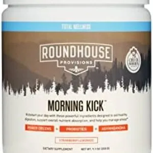 ROUNDHOUSE PROVISION Morning Kick, Powder Supplement for Healthy Digestion, Energy Levels, and Overall Wellness, 30 Servings