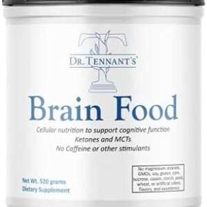 Dr. Tennant’s Brain Food for Cognitive Focus, Mental Acuity, and Memory Function – Focus Supplement, Organic Brain Supplement – 30 Servings