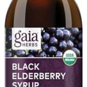 Gaia Herbs Black Elderberry (Sambucus Nigra) Syrup Adult Daily – Immune Support Supplement – with USDA Certified Organic Black Elderberries for Immune System Support – 5.4 Fl Oz (16-Day Supply)