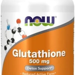 NOW Supplements, Glutathione 500 mg, with Milk Thistle Extract & Alpha Lipoic Acid, Free Radical Neutralizer*, 120 Veg Capsules, Beige