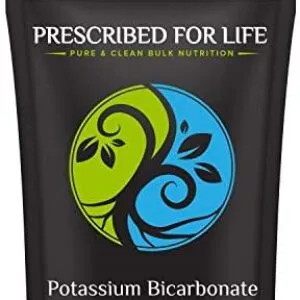 Prescribed for Life Potassium Bicarbonate Powder | Pure USP & Food Grade Potassium Bicarbonate for Plants, Winemaking, & Baking | Crystalline Powder | 39% K | 1 Kg