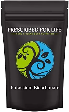 Prescribed for Life Potassium Bicarbonate Powder | Pure USP & Food Grade Potassium Bicarbonate for Plants, Winemaking, & Baking | Crystalline Powder | 39% K | 1 Kg