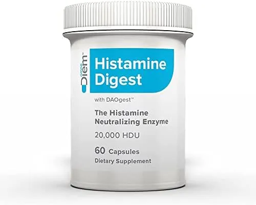 Omne Diem Histamine Digest DAO 20,000 HDU - 60 Caps - Histamine Neutralizing Enzyme - Relieve Histamine Intolerance with Diamine Oxidase