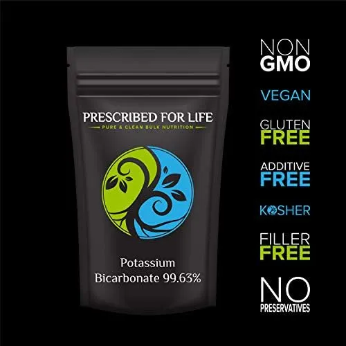 Prescribed for Life Potassium Bicarbonate Powder | Pure USP & Food Grade Potassium Bicarbonate for Plants, Winemaking, & Baking | Crystalline Powder | 39% K | 1 Kg - Image 4