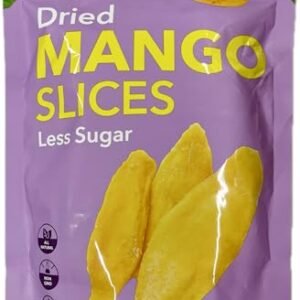 Premium All Natural Real Wild Tropical Mango Dried Fruit Slices 7oz Less Sugar Non GMO, No Added Colors Healthy Snacks Resealable Bag (1-Pack)
