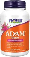 NOW Supplements, ADAM™ Men’s Multivitamin with Saw Palmetto, Lycopene, Alpha Lipoic Acid and CoQ10, Plus Natural Resveratrol & Grape Seed Extract, 120 Tablets