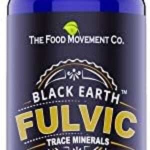 The Food Movement Black Earth Fulvic Acid Humic Trace minerals, Gut Health, Exercise Recovery, Hormone Support – 8oz Liquid Supplement