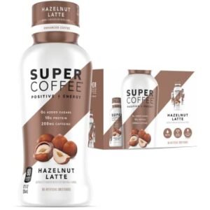 KITU SUPER COFFEE, Keto Protein Coffee (0g Added Sugar, 10g Protein, 70 Calories) [Hazelnut] 12 Fl Oz, 12 Pack | Iced Smart Coffee Drinks