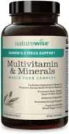 NatureWise Women’s Stress Support Multivitamin & Minerals Whole Food Complex with Sensoril Ashwagandha, Probiotics for Energy, Focus, Mood Balance (Packaging May Vary) (1 Month Supply – 60 Capsule)
