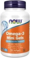 Omega-3 Mini Gels, 180 softgels by Now Foods (Pack of 2)