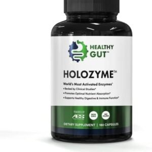 Healthy Gut HoloZyme Digestive Enzymes | Enjoy Your Favorite Foods Again | w/Protease, Amylase, Lipase, Lactase, and More | 90 Servings