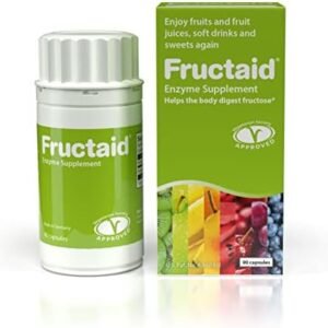 Fructaid Enzyme Supplement – 90 Capsules, so That You can Enjoy Fruits, Fruit Juices, Soft Drinks, and Sweets Again, Dietary Supplement, Gluten-Free, Lactose-Free