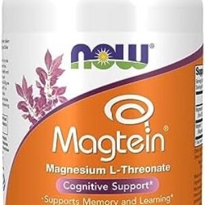 NOW Supplements Magtein, Magnesium L-Threonate, Cognitive Support*, 180 Veg Capsules