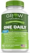 One Daily Multivitamin for Men – with Vitamins & Minerals + Organic Whole Foods, Supplement to Boost Energy, General Health – Non-GMO – 90 Capsules | 3 Month Supply