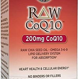 Garden of Life Vegetarian Omega 3 6 9 Supplement – Raw CoQ10 Chia Seed Oil Whole Food Nutrition with Antioxidant Support, 60 Capsules