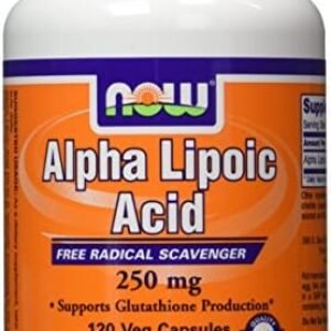 NOW Foods Alpha Lipoic Acid 250 mg, 120 Vcaps (2 Pack)