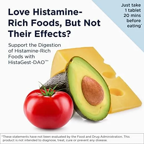 Designs for Health HistaGest-DAO - Diamine Oxidase DAO Enzyme to Support Digestion of Histamine-Containing Foods - 20,000 HDU DAO Diamine Oxidase Enzymes (60 Gastro-Resistant Tablets) - Image 2