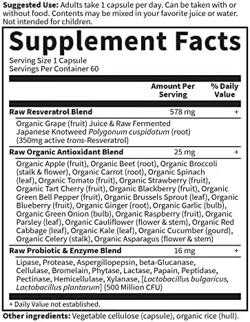 Garden Of Life Heart Resveratrol Supplement - Raw Whole Food Antioxidant Formula for Heart Health, 60 Capsules - Image 5
