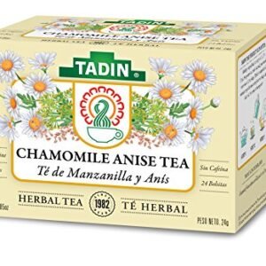 Tadin Herb and Tea Chamomile & Anise Herbal Caffeine Free, 24 Count, Pack of 6