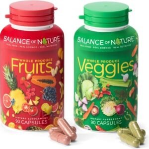 Nature-Fruits and Veggies – Whole Food Supplement with Superfood Fruits and Vegetables – 90 Fruit Capsules, 90 Veggie Capsules-for Women, Men, and Kids