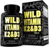 Wild Foods 5000iu Vitamin D3 + K2 | (100mcg Mk7) with Black Pepper Extract, Plant-Based, Non-GMO, Soy & Gluten-Free | Dietary Supplement | Made in USA | 60 Capsules