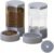ENTROY Automatic Cat Feeder and Water Dispenser,Gravity Food Feeder and Waterer BPA-Free,Self Feeding,Large Capacity with Pet Food Bowl&Anti Wet Floating Pad for Small Medium Dog Puppy Kitten (4L)