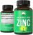 Vegan Zinc Supplement with Vitamin C. Zinc Supplements by Peak Performance. Zinc 30mg Capsules, Pills, Tablets, Vitamins for Adults Both Men and Women