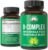 Peak Performance Raw Whole Food Vegan B Complex Supplement. Best B-Complex with Vitamin B1, B2, B3, B5, B6, B7, B9 and B12. Vitamins 90 Capsules. Energy Boost
